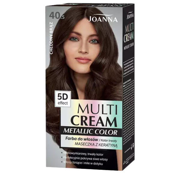 Poza produs Vopsea de par 40.5 Castaniu rece Metallic Color, Joanna | 125 g