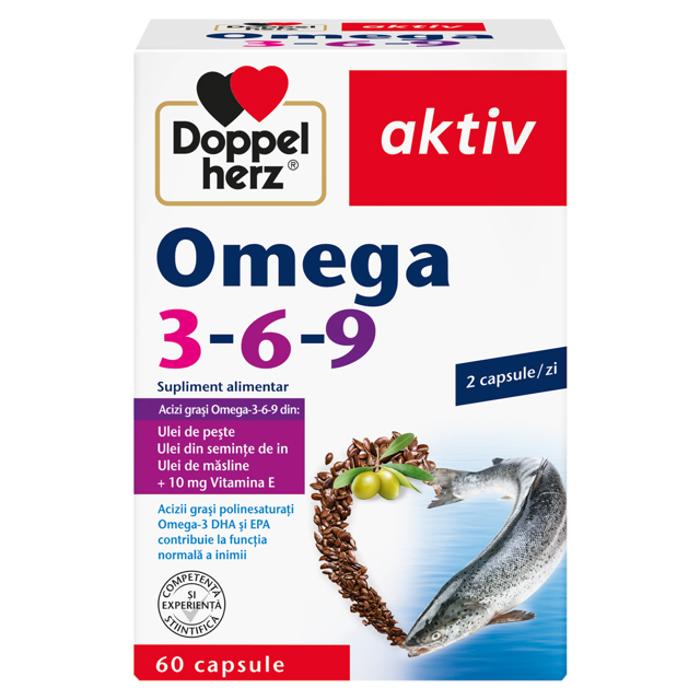 Poza produs Omega 3-6-9, Doppelherz Aktiv | 60 capsule