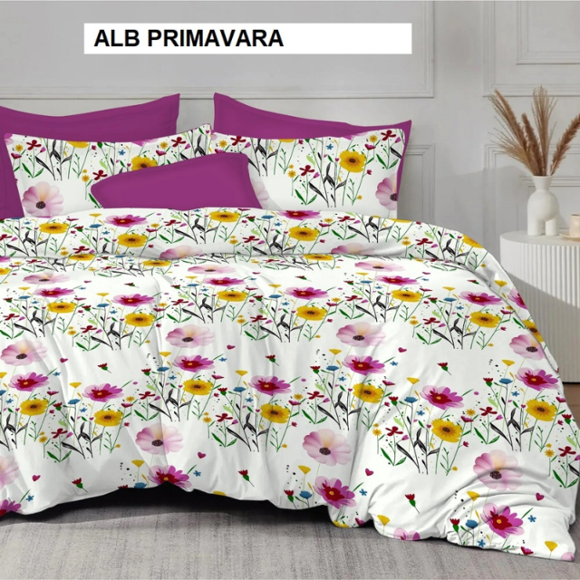 Poza produs Lenjerie pat FINET (6 piese) alb primavara 230x250 cm, Ralex | 1 buc