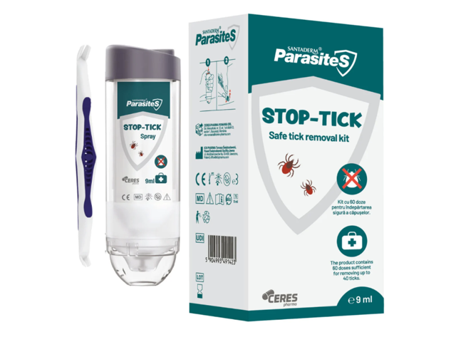 Poza produs Set pentru extragerea capuselor Stop Tick Santaderm Parasites, Viva Pharm | 9 ml