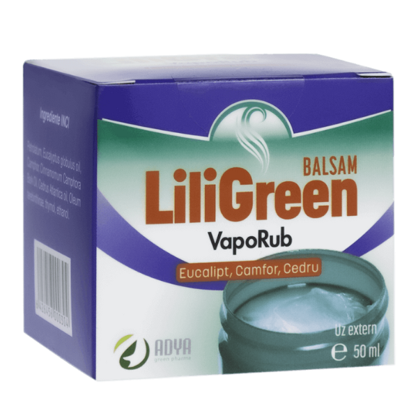 Poza produs Balsam pentru respiratie usoara LiliGreen VapoRub, Adya Green Pharm | 50 ml