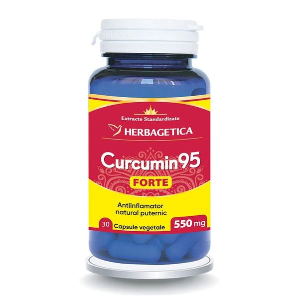 Poza produs Curcumin 95 forte, Herbagetica | 30 capsule vegetale