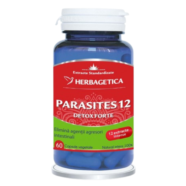 Poza produs Parasites 12 Detox Forte, Herbagetica | 60 capsule