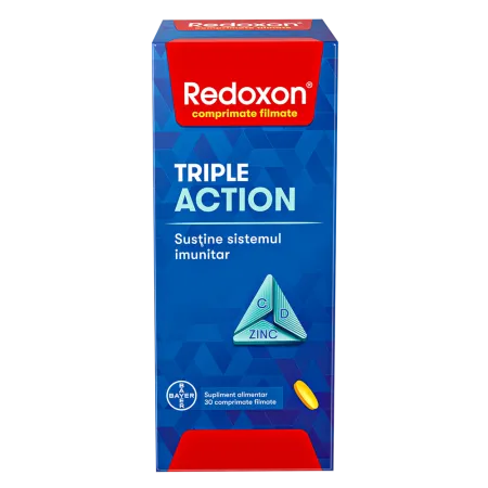 Poza produs Redoxon Triple Action, Bayer | 30 comprimate filmate