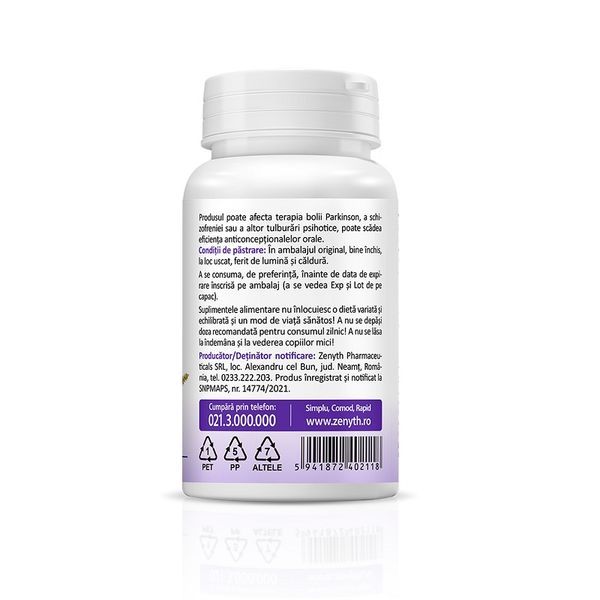 Poza produs Vitex Agnus-Castus, Zenyth | 30 capsule vegetale