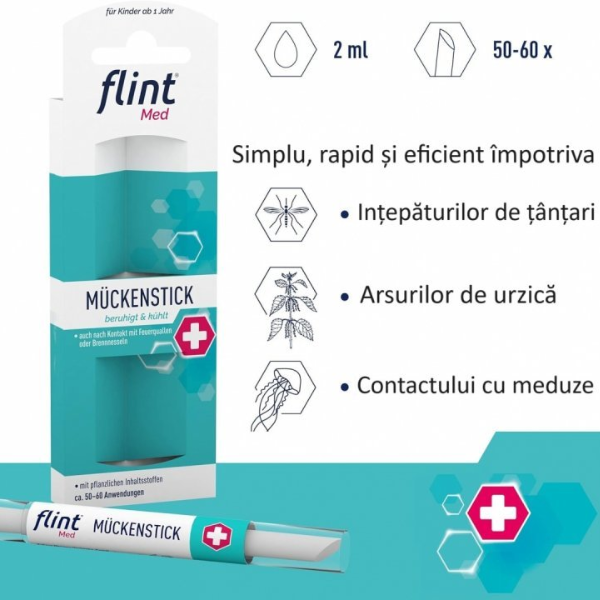 Poza produs Stick calmant dupa intepaturi de insecte Flint Med 1 an+, Kyberg | 2 ml