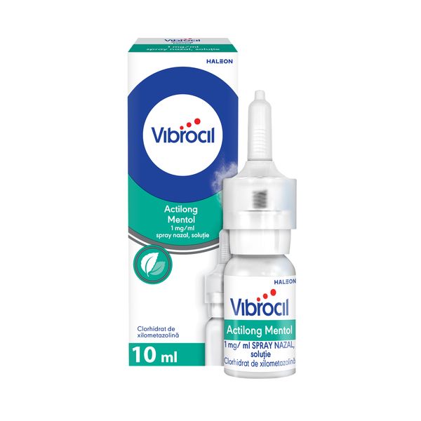 Poza produs Vibrocil Actilong Mentol 1 mg/ml spray nazal, Haleon | 10 ml