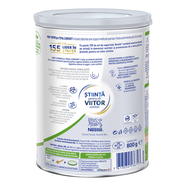 Lapte praf de la nastere Nan Expertpro Total Confort 1, Nestle | 800 g — poza produs 2/5