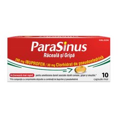 ParaSinus Raceala si Gripa, 200 mg/30 mg, Haleon | 10 capsule moi