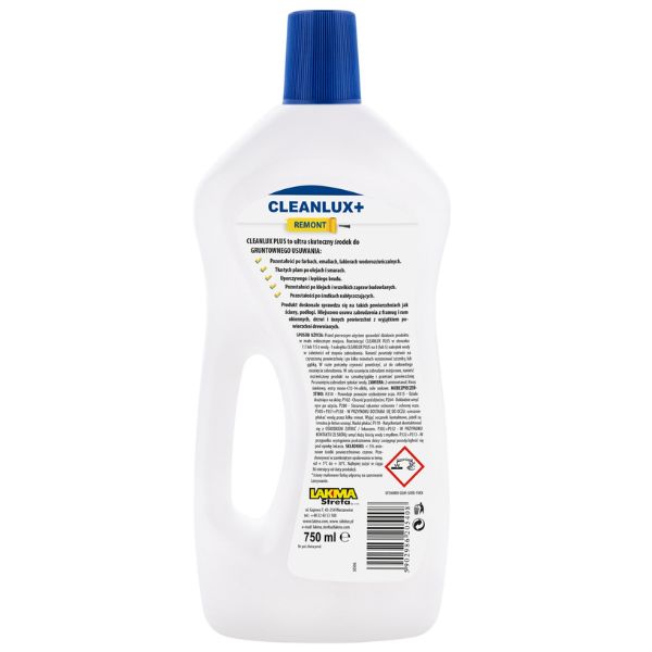 Poza produs Solutie de curatare dupa renovare Cleanlux, Lakma | 750 ml