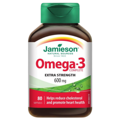 Omega-3 Complete 600 mg, Jamieson | 80 capsule moi