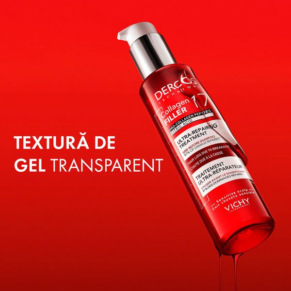 Tratament ultra-reparator cu peptide Pro-Colagen si acid citric Dercos Collagen 17 Filler, Vichy | 150 ml — poza produs 10/19