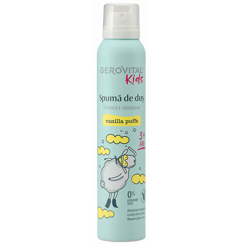 Poza produs Spuma de dus Vanilla Puffs, Gerovital Kids | 200 ml