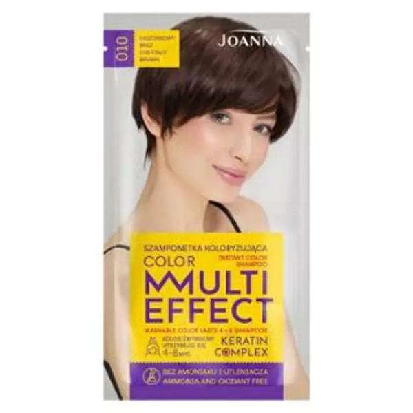 Poza produs Sampon nuantator cu keratina Multi Effect Color 010 Castaniu Aluna, Joanna | 35 g