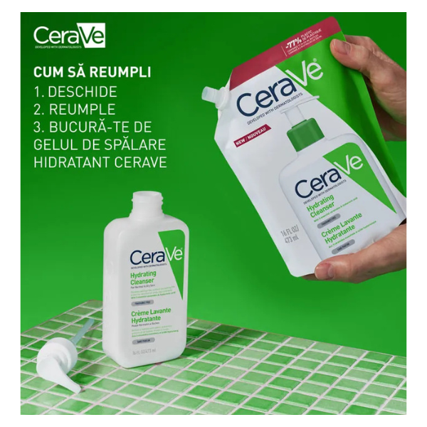 Poza produs Gel de spalare hidratant pentru ten normal-uscat - Rezerva, CeraVe | 473 ml