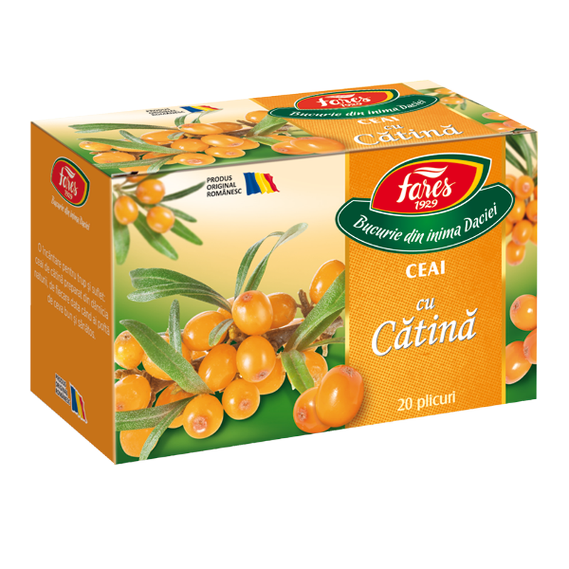 Poza produs Ceai cu catina, ceai la plic, Fares | 20 plicuri