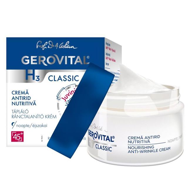 Poza produs Crema nutritiva antirid de noapte H3 Classic, Gerovital , Farmec | 50 ml