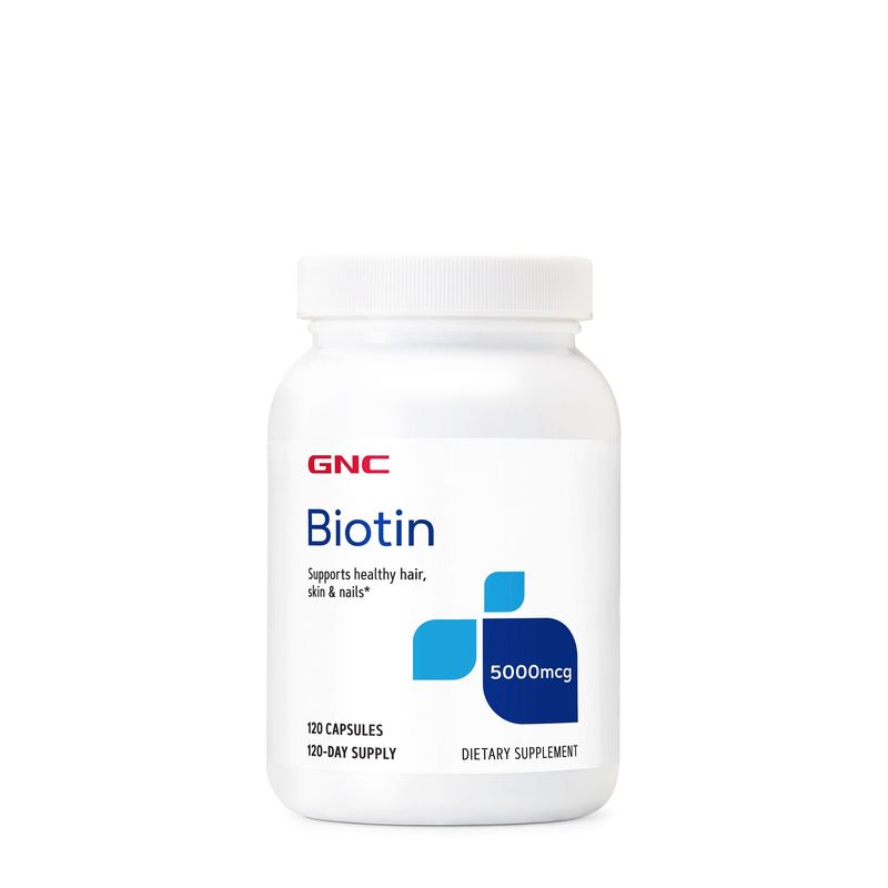 Poza produs GNC Biotin 5000 Mcg, Biotina | 120 Cps
