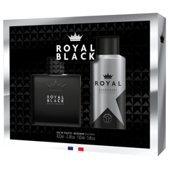 Set cadou barbati Royal Black, Corania | EDT 100 ml + deodorant 150 ml