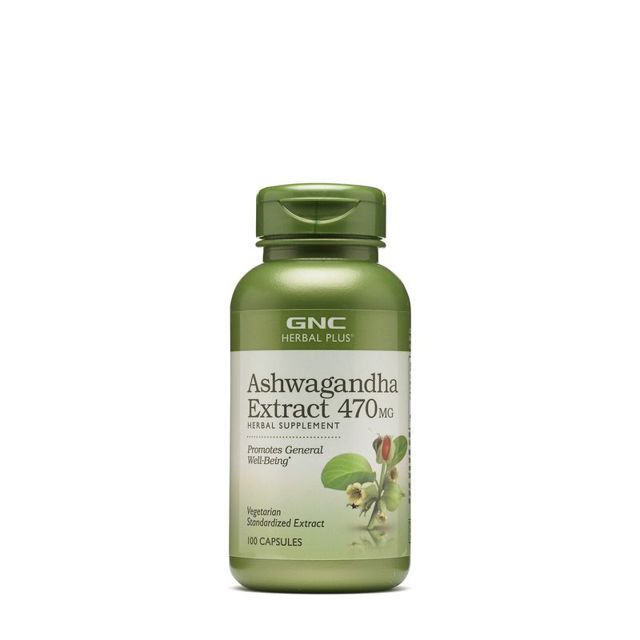 Poza produs GNC Herbal Plus Ashwagandha Extract 470 Mg | 100 Cps