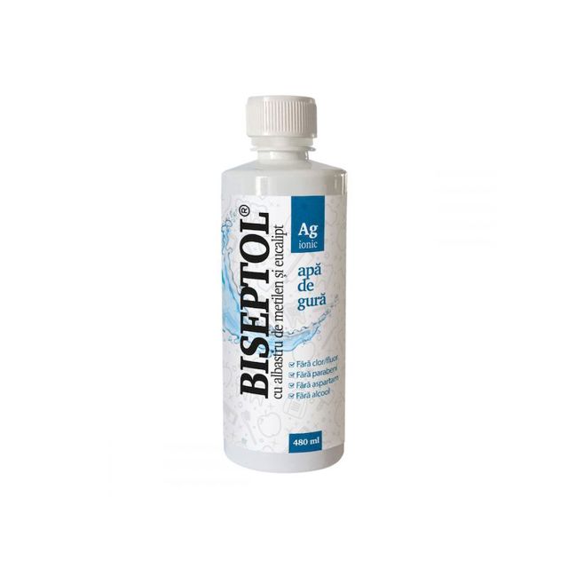 Poza produs BiSeptol apa de gura cu albastru de metilen si eucalipt | 480 ml