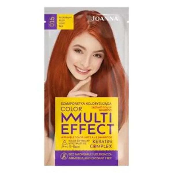 Poza produs Sampon nuantator cu keratina Multi Effect Color 015 Rosu foc, Joanna | 35 g