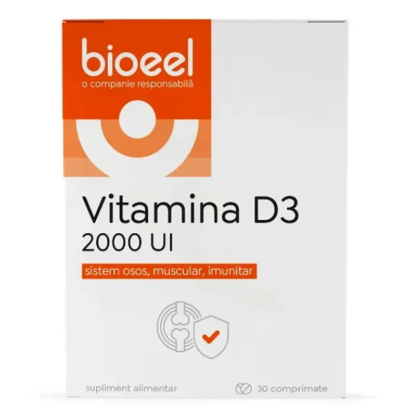 Poza produs Vitamina D3 2000UI, Bioeel | 30 comprimate