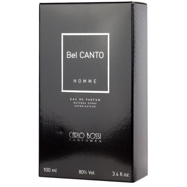 Poza produs Apa de parfum pentru barbati Bel Canto Black, Carlo Bossi | 100 ml