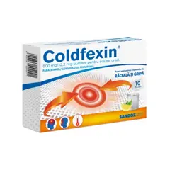 Coldfexin 500 mg/12,2 mg pulbere pentru solutie orala, Sandoz | 10 plicuri