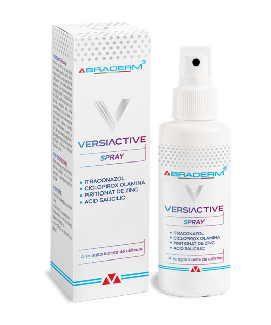 Poza produs Spray cu emulsie fluida pentru corp si scalp Versiactive, Braderm | 100 ml
