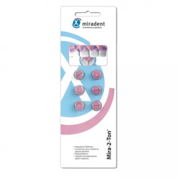 Poza produs Tablete pentru controlul placii bacteriene Mira 2 Ton, Miradent | 6 buc