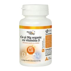 Ca si Mg Organic cu Vitamina D, Dacia Plant | 60 comprimate