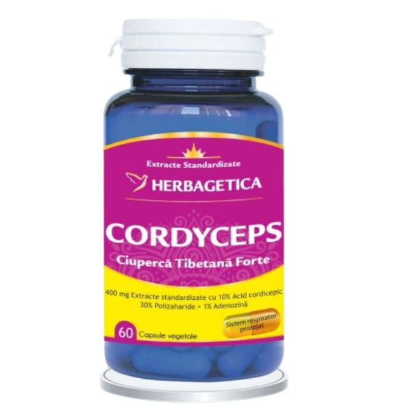 Poza produs Cordyceps Ciuperca Tibetana Forte, Herbagetica | 60 capsule