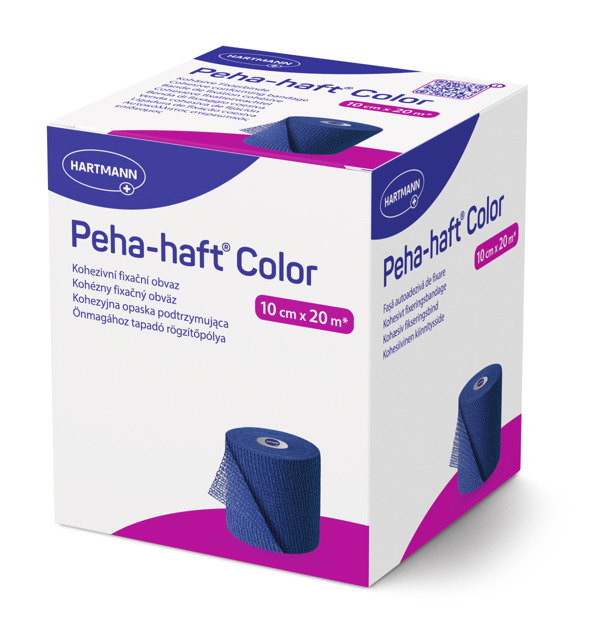 Poza produs Bandaj elastic autoadeziv albastru Peha-haft Color, 8 cm x 20 m, Hartmann