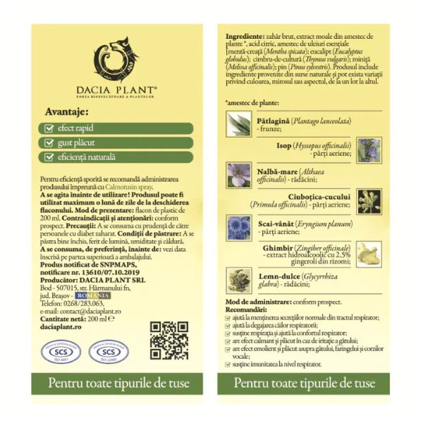 Poza produs Calmotusin Balsam 7 plante | 200 ml