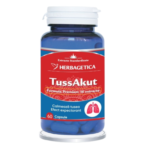 Poza produs TussAkut, Herbagetica | 60 capsule