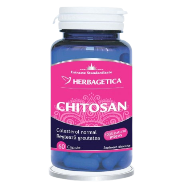 Poza produs Chitosan, Herbagetica | 60 capsule