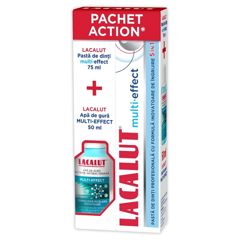 Pachet Pasta de Dinti Lacalut Multi-Effect (75 ml) + Apa de Gura Multi-Effect (50 ml)