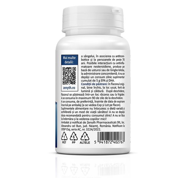 Poza produs Omega 3 Marine, 1000 mg, Zenyth Pharmaceuticals | 30 capsule