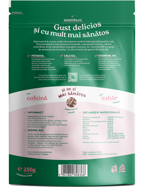 Poza produs Pudra de roscove, SanoVita | 250 g