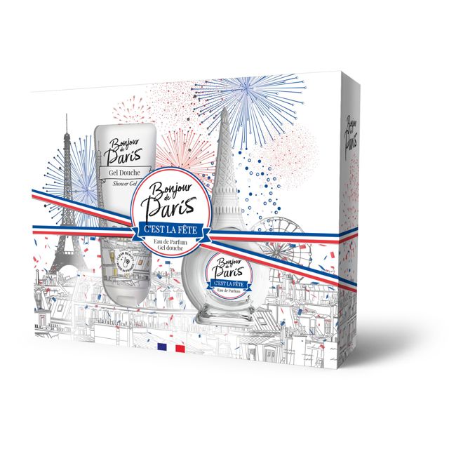 Poza produs SET CADOU PARFUM BONJOUR DE PARIS C'EST LA FETE WOMEN + GEL DE DUS 250ML