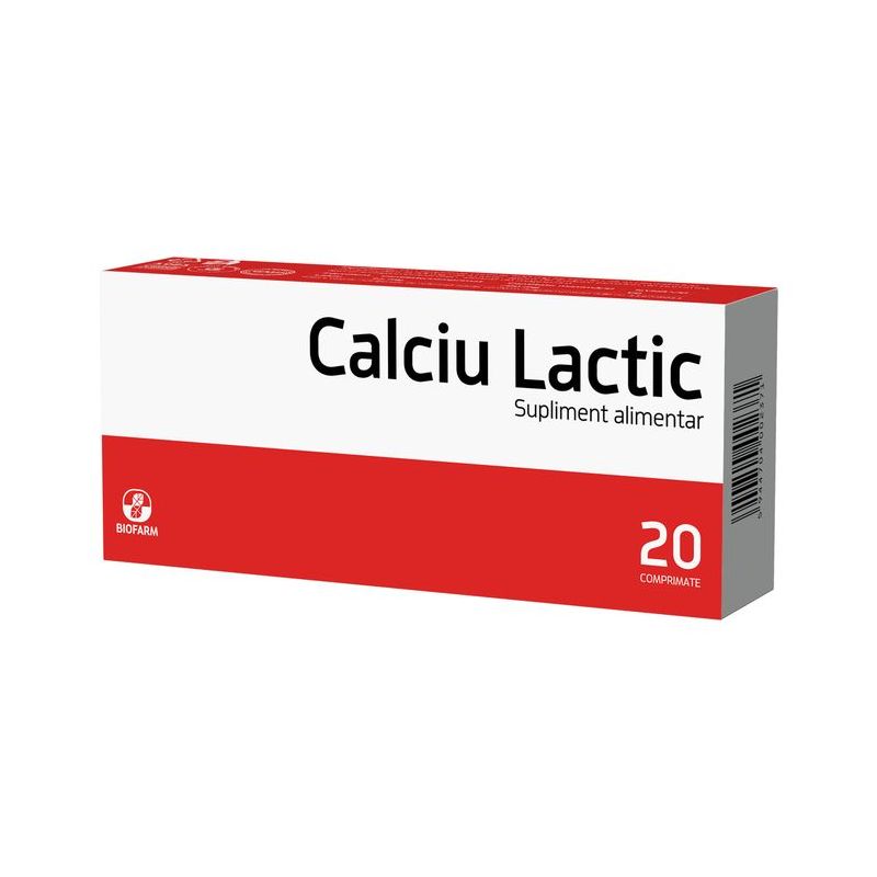 Poza produs Calciu lactic | 20 comprimate