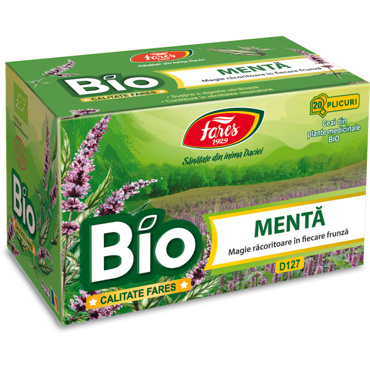 Poza produs Ceai Menta BIO, Fares | 20 plicuri