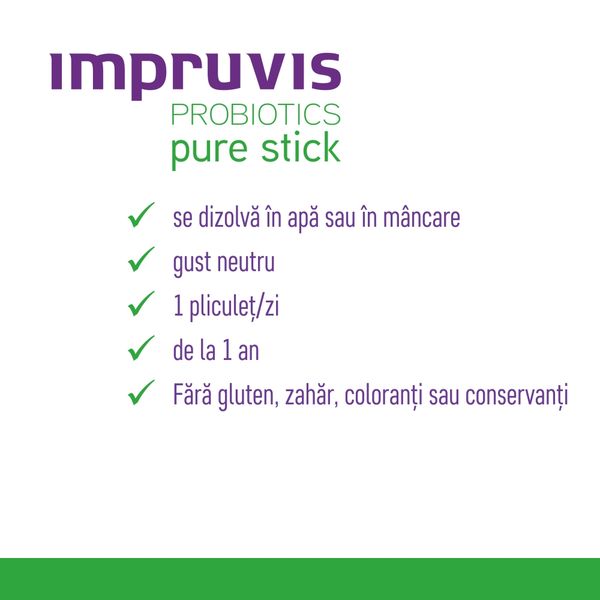 Poza produs Impruvis Probiotics Pure Stick, Bifodan | 10 plicuri