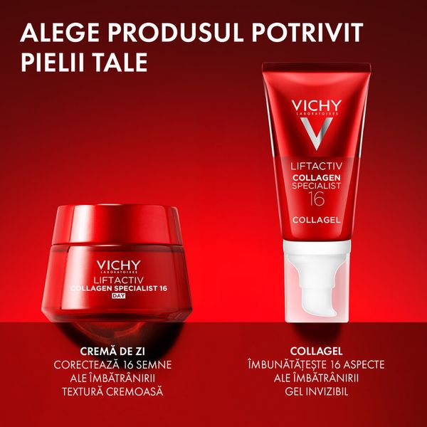 Poza produs Gel pentru iluminarea si hidratarea tenului Liftactiv Collagen Specialist 16 Collagel, Vichy | 50 ml