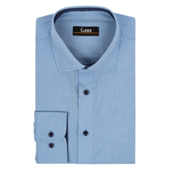 Camasa barbati 24-1918 Slim Fit, bleu/carouri alb si bleumarin, Gama | marimea 39/40