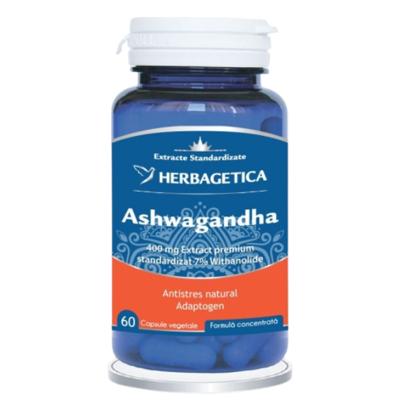 Poza produs Ashwagandha, Herbagetica | 60 capsule