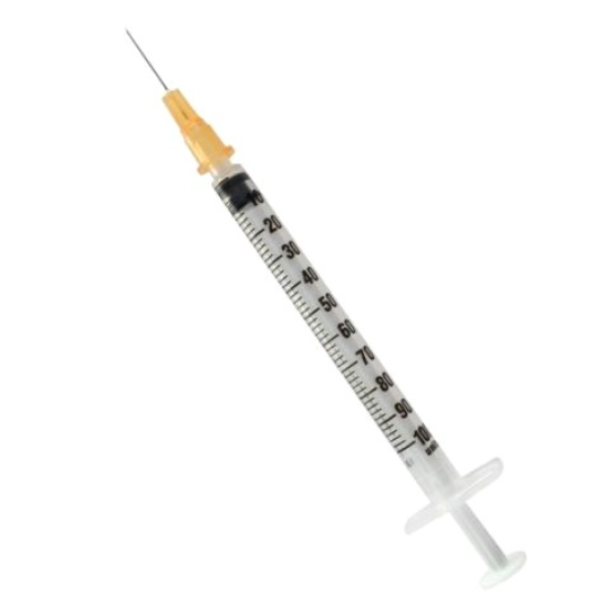 Poza produs Seringa 1 ml insulina 3 componente cu ac detasabil 26G, Narcis | 1 buc