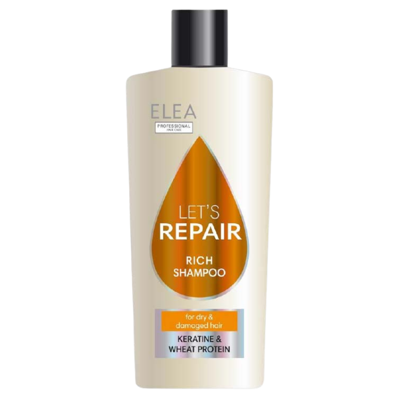 Poza produs Sampon reparator cu keratina pentru par uscat si deteriorat, Elea Let's Repair | 440 ml