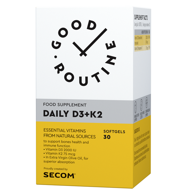 Poza produs Daily Vitamina D3 + K2, Good Routine | 30 capsule moi
